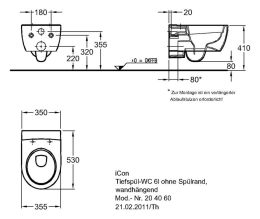 Инсталляция Geberit с безободковым унитазом Geberit iCon Rimfree 204060000, сиденье микролифт, компл