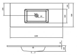 Фото Armadi Art NeoArt 852-110-WH Столешница стекло 110см моноблок БЕЛАЯ