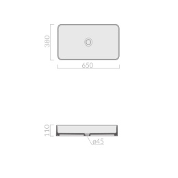 Накладная раковина 65 см Galassia SmartB (7415), цвет белый, глянцевый