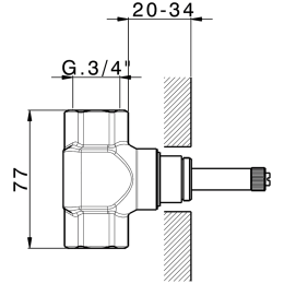 Внутренний механизм запорного вентиля Cisal ZA00331104