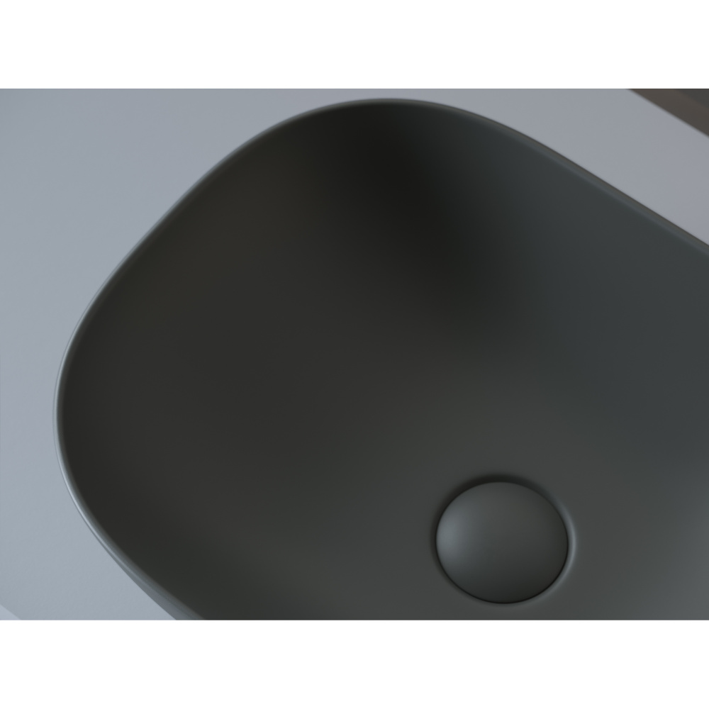 Раковина накладная Ceramicanova Element (CN6009MDH) (45.5 см) тёмный антрацит матовый