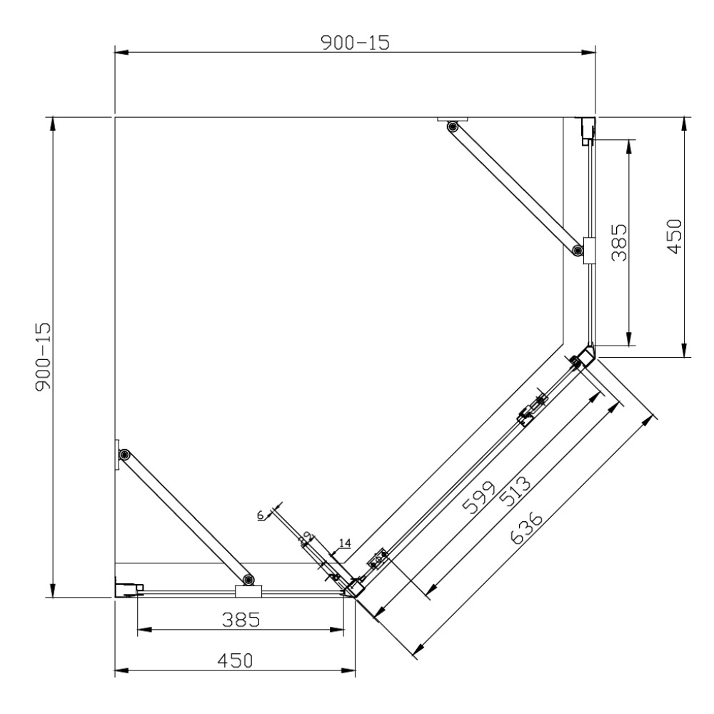 Душевое ограждение Azario Dallas (AZ-112P 90*90)