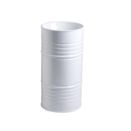 Раковина Kerasan Artwork Barrel 4742K01, 45 x h90 см напольная, слив в пол, белый