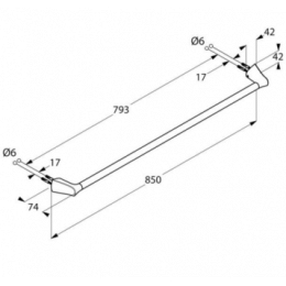 Фото Держатель полотенца Kludi Ambienta (5397905) хром
