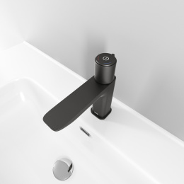 Фото Смеситель для умывальника с инновационным управлением Push Control графит IDDIS Slide (SLIGMBTi01)