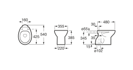 Чаша напольного унитаза Roca Victoria (344398000) белый