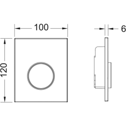 TECEloop Urinal Панель смыва, пластик, белая антибактериальная
