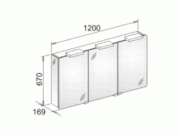 Фото Зеркальный шкаф Keuco Elegance 21604171302, алюминий