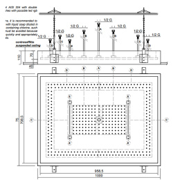 Фото Antonio Lupi Meteo METEOXXL_BA Душевая система XXL 100x75x11 см, с подсветкой