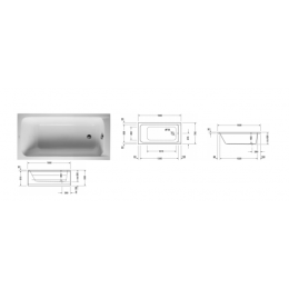 Акриловая ванна 150x75 Duravit (700095000000000)