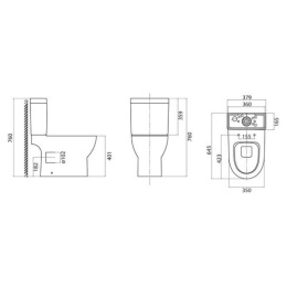 Чаша напольного унитаза BelBagno STEAM BB130CPR