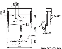Монтажный бокс для смесителя Gessi (01669#031)