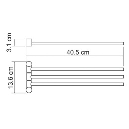 Полотенцедержатель WasserKRAFT Exter К-1533