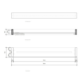 Полочка для душа Decor Walther Brick (0593800), хром