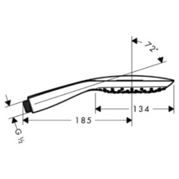 Ручной душ Hansgrohe PuraVida (28557400) хром, белый