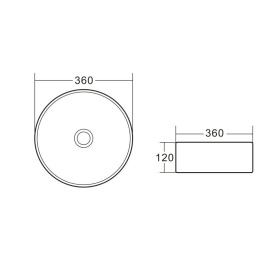 Раковина 36 см BelBagno (BB1357) круглая