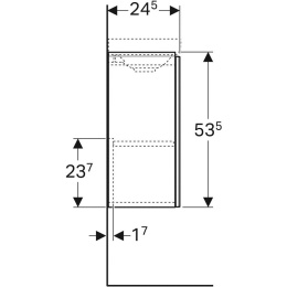 Тумба под раковину Geberit Acanto 500.607.JL.2, 39,5 см, с сифоном, цвет песочно-серый