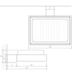 Мыльница Decor Walther Corner (0561800), хром