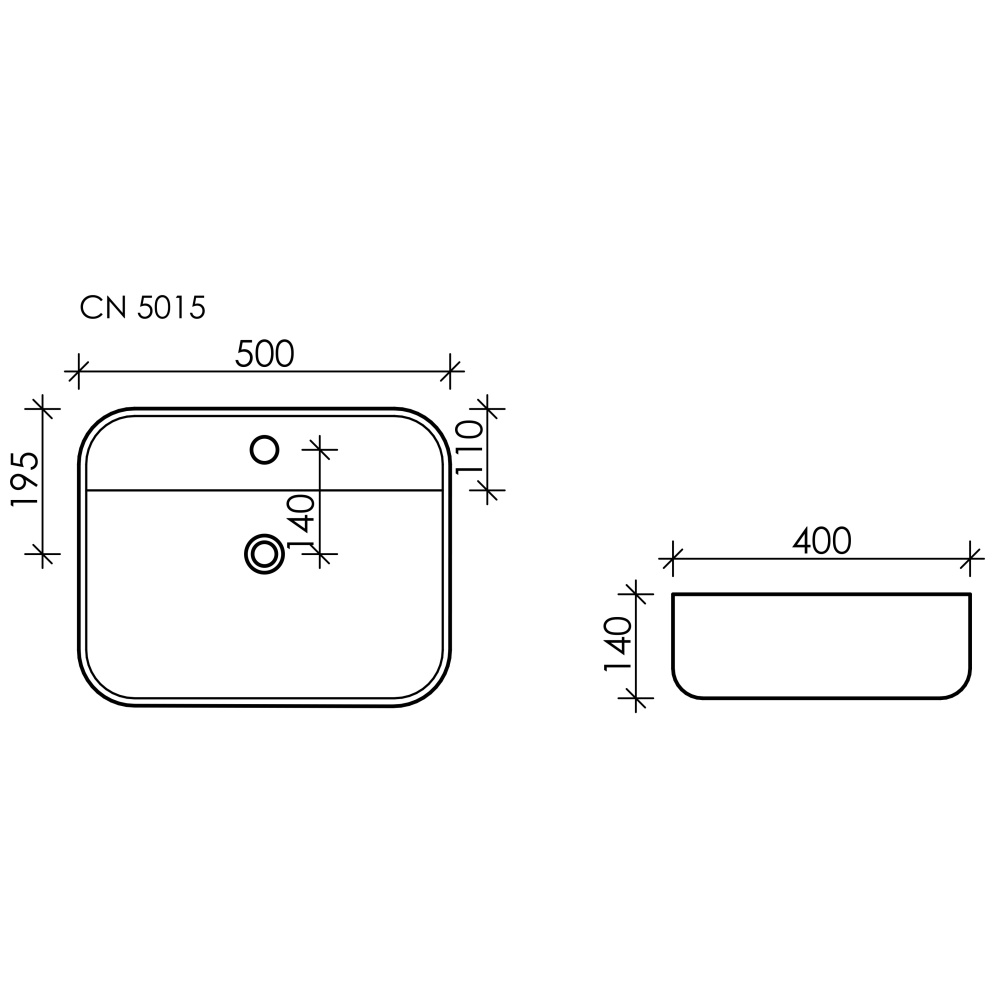 Накладная раковина Ceramica Nova ELEMENT CN5015