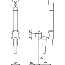 Фото Душевой гарнитур Cisal Cherie CE00303021, хром