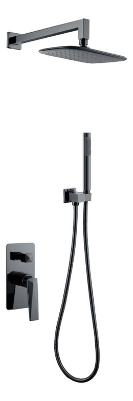 Смеситель встроенный Boheme Venturo (374-SGM) антрацит глянец