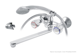Фото Смеситель для ванны/раковины Парма, плоский излив 330 мм Варион 701418