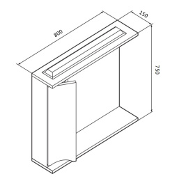Фото Зеркальный шкаф Am.Pm Like (M80MPL0801WG) белый