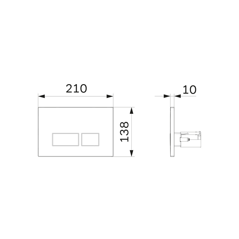 Клавиша смыва Am.Pm Pro S (I047031) никель