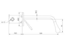 Смеситель для раковины Boch Mann Tropfen BM8926 Черный матовый