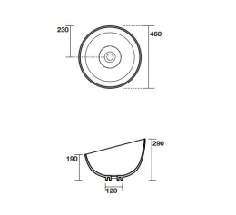 Фото Kerasan Ciotola 430401 Раковина накладная на 46 см