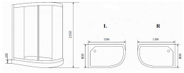 Душевая кабина 120x80x215 Timo (TE-0702)