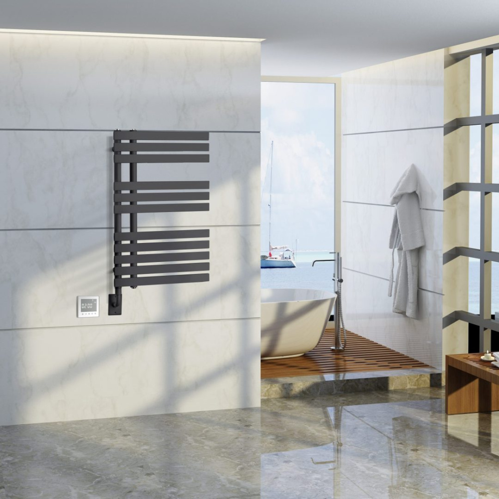 Фото Полотенцесушитель электрический Boheme Venturo (721-B) черный матовый