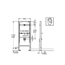 Grohe Rapid SL 38517001 Инсталляция для писсуара, стандартная