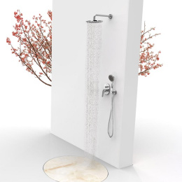 Фото Душевая система с однорычажным встроенным смесителем Tres Base Plus 21698001