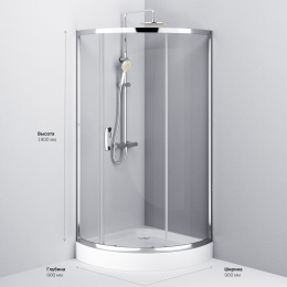 Стекла для душевого ограждения Am.Pm Like (W83G-315-090CT)