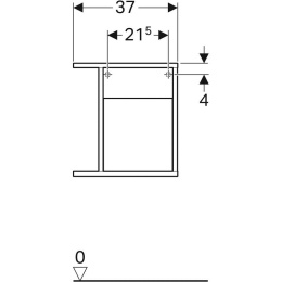 Шкафчик Geberit iCon 840137000, 37 см, с многофункциональным ящиком, цвет белый