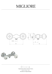 Фото Migliore Olivia 19014 Смеситель для душа внешний, бел. с декором платина/хром