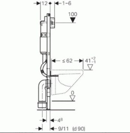 Инсталляция Geberit с безободковым унитазом Duravit Starck 3 458.125.21.1/45270900A1/0063890000, бел