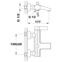 Teka Vita 241210200 Смеситель для ванны