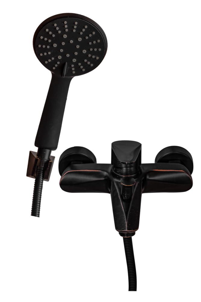 Смеситель для ванны с душем ПСМ-ПРОФСАН PSM-301-1 STEEL тип См-ВОРНШлА Черный-бронза