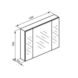 Зеркальный шкафчик K2672WG Ideal Standard Strada