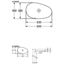 Фото Раковина накладная Villeroy&Boch Antao (4A7465R7) черный