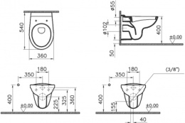 Подвесной унитаз Vitra Norm Fit (6855B099-1777)