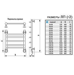 Фото Полотенцесушитель водяной ПК "Ника" ЛП (г2) ЛП Г2 80/50