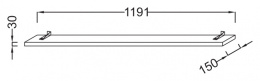 Лампа Jacob Delafon Struktura 119,1х15х3, EB1219-N18