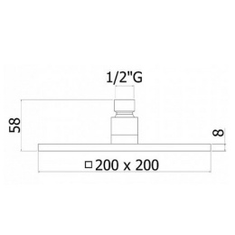 Верхний душ Paffoni Syncro ZSOF075BO/ZSOF063BO Белый матовый