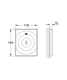 Кнопка смыва Grohe Tectron (37336001) серый