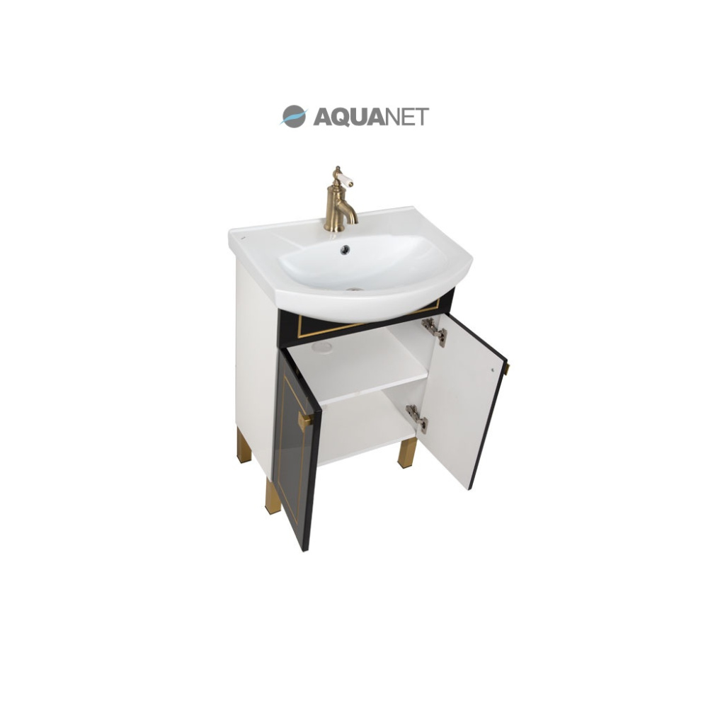 Мебель для ванной Aquanet Честер 60 черный/золото