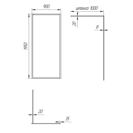 Фото Душевая перегородка 90x195 Paini PAINI-WalkIN90F