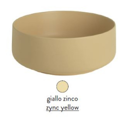 Раковина ArtCeram Cognac Countertop COL001 12; 00, накладная, цвет - giallo zinco (желтый цинк), 42